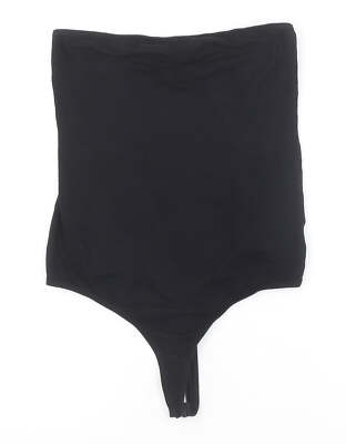 Asos Damen schwarz Viskosemischung Body Einteiler Größe 10