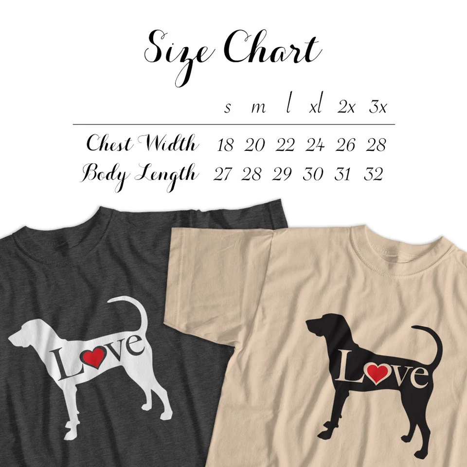 Camiseta Foxhound Perro Linda Camiseta Cachorro Regalo Amor Redbone Coonhound Silueta Foto 3 de 3