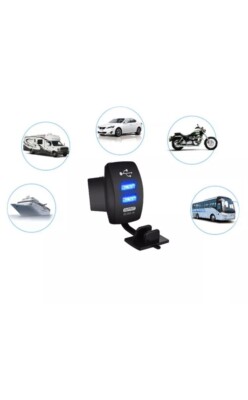 DC 12V 3,1A Dual USB Auto Motorrad Ladegerät LED Steckdose Steckdose Wasserdicht