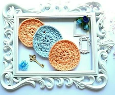 6 Face pads Cotton sponges Makeup remover pads Face rounds Crochet scrubbies