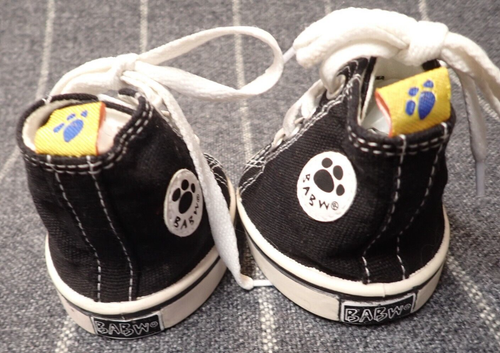Build A Bear BABW Black High Top Sneakers & Hockey Stick and Puck - Picture 4 of 9