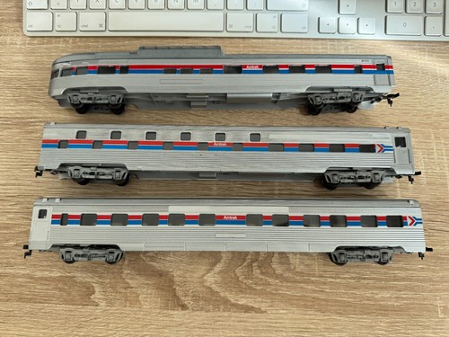 3 x H0 Con-Cor Personenwagen Amtrak guter Zustand ohne OVP (TM)