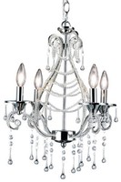 Eurofase 12240-012 Prelude 4-light Chandelier, Chrome/clear Beads, New, Free Shi on sale Eurofase 12240-012 Prelude 4-light Chandelier, Chrome/clear Beads, New, Free Shi on sale