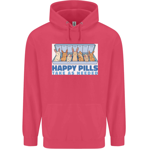 Bunny Rabbit Happy Pills Antidepressant Childrens Kids Hoodie - Picture 41 of 84