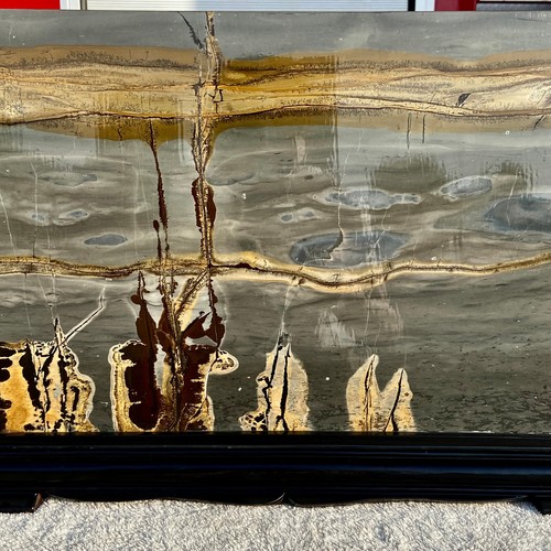 32.1LB Beautiful Natural Chinese Dendritic Limestone Picture Stone Guohua - Rare - 第 5/16 張圖片