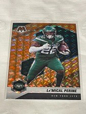 La'Mical Perine 2021 Mosaic Orange Reactive Prizm No 157 New York Jets