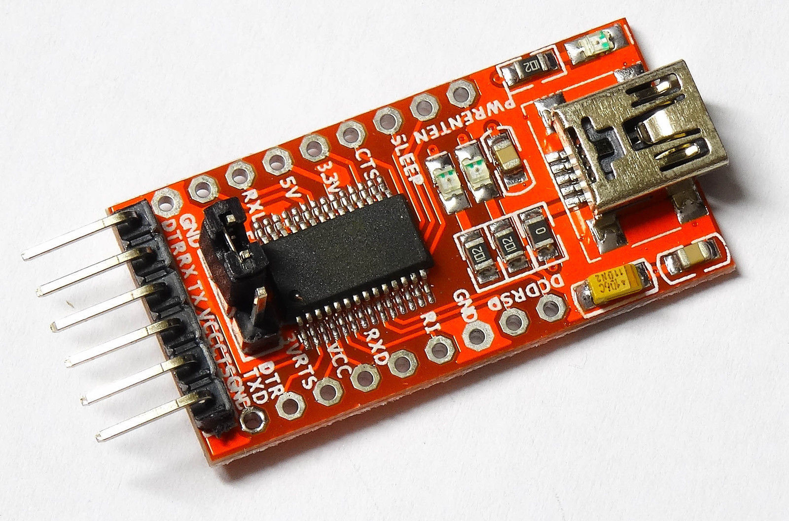 FT232RL USB TTL FTDI Serial Adapter Modul 5V 3,3V für Arduino 193 - Bild 3 von 4