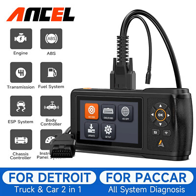 Diesel Truck Scanner Heavy Duty Truck Diagnostic Tool All System Scan DPF Regen