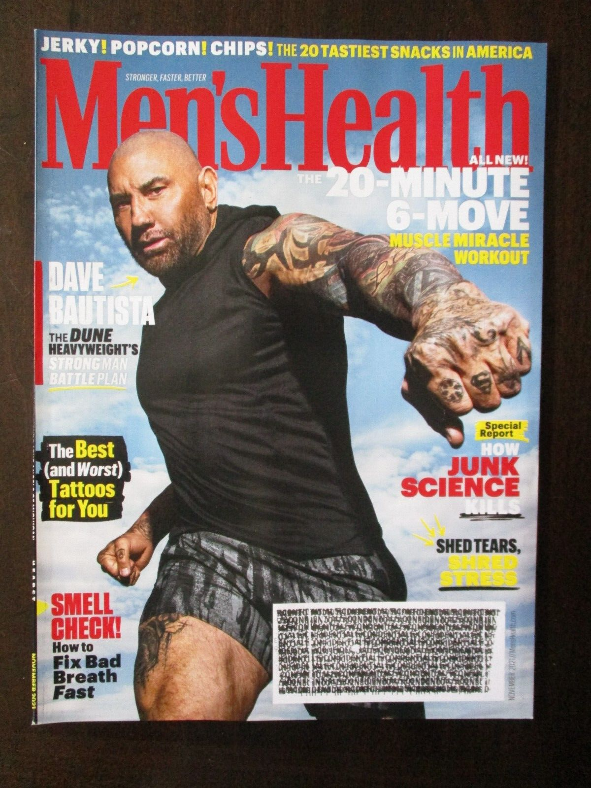 Dune Star Dave Bautista Covers Men's Health November Issue - Tom + Lorenzo