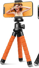 aureday phone tripod orange with wireless remote