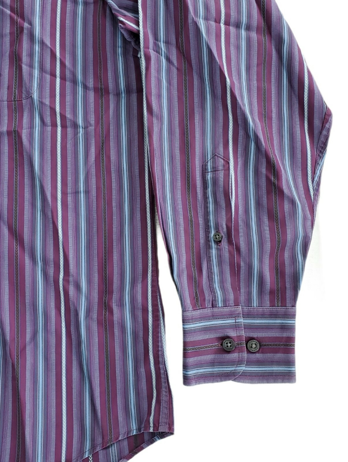Robert Talbott Cotton Purple Multi-color Stripe D… - image 4