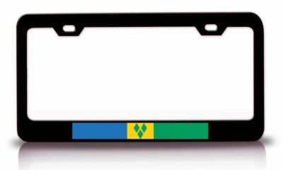 ST VINCENT AND THE GRENADINES Flags License Plate Frame-CAN PERSONALIZE