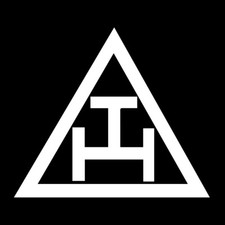 Royal Arch Triangle Masonic Vinyl Decal - White 6 Inch