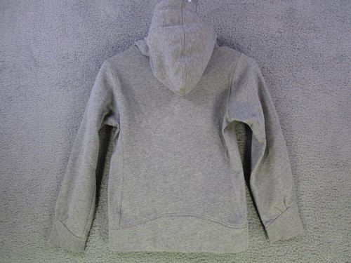 Nike Girls Hoodie Just Do It Gray Long Sleeve Swoosh Sweatshirt Embroidered - Picture 9 of 9