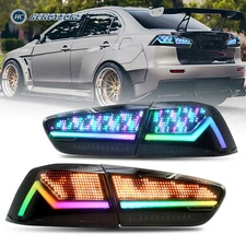 HCmotion OLED LED Tail Lights For Mitsubishi Lancer EVO X 2008-2017 Smoked Lamps