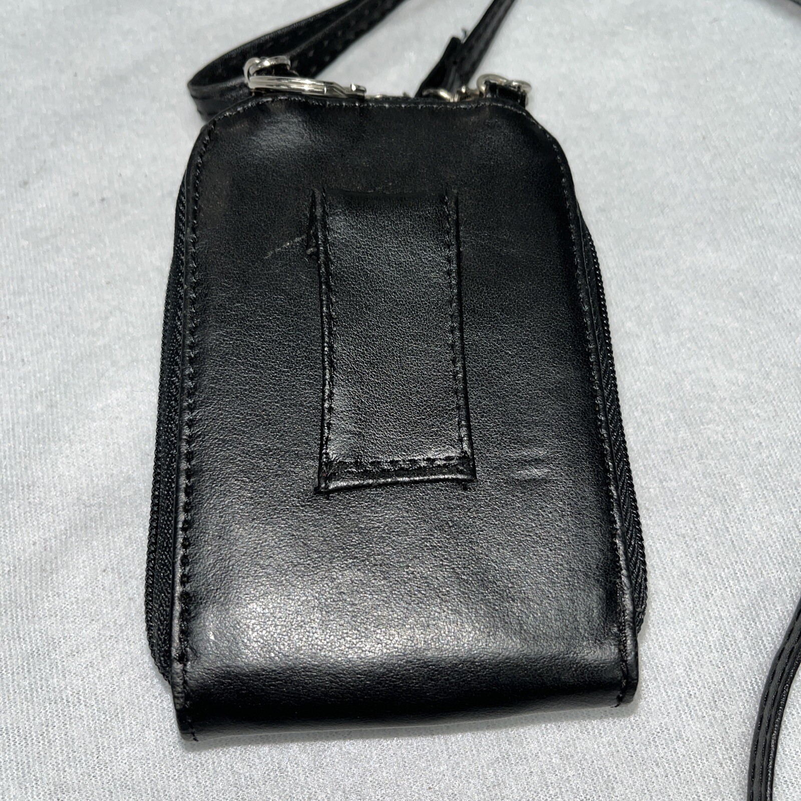 Buxton Leather Mini Wallet Crossbody Belt Bag Purse Black eBay