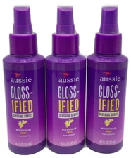 Lot of 3 Aussie Glossified Sulfate-Free Glossing Spritz Spray 4.2 oz Each