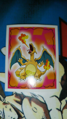 Charizard Merlin Sticker CARTE POKEMON STICKERS MERLIN 20 TOPPS 1999 DRACAUFEU CHARIZARD card ...