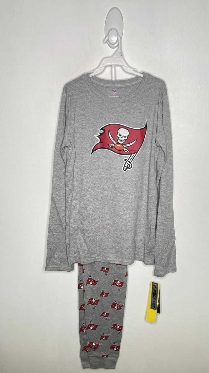 NFL Tampa Bay Buccaneers 2 Pc Pajama Set Kids Size XL 18 20 Gray
