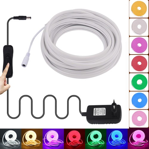 Nastro luminoso 12V 2835 LED neon flessibile tubo luminoso interno esterno festival camera decorazione - Foto 14 di 14