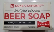 Duke Cannon Supply Co. Great American BEER SOAP Budweiser Warm Cedarwood Scent 