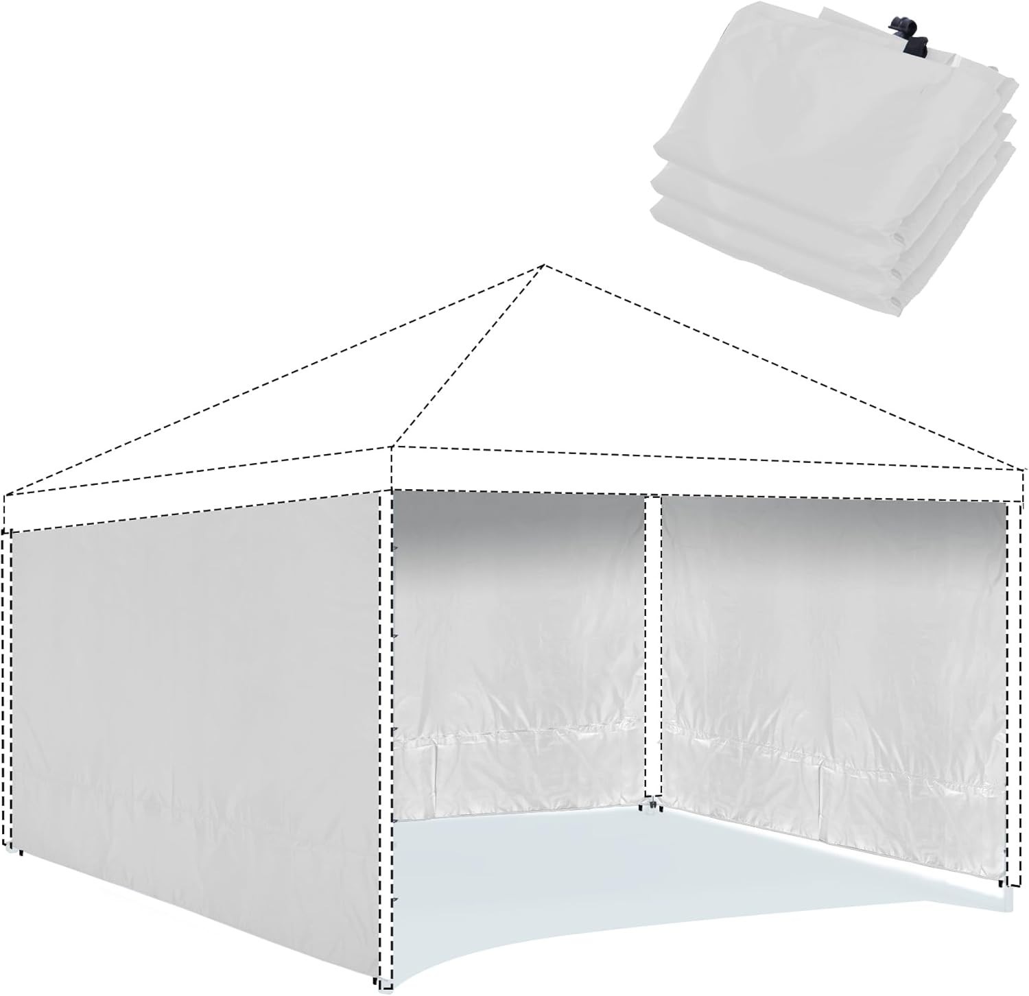 REDCAMP Instant Canopy Sidewall for 10x10ft Pop Up Canopy, 10x6.2ft, 3 Pack Sunw