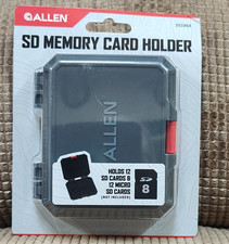 Allen Hard Case Memory Card Holder Holds 12 SD 12 MicroSD Cards