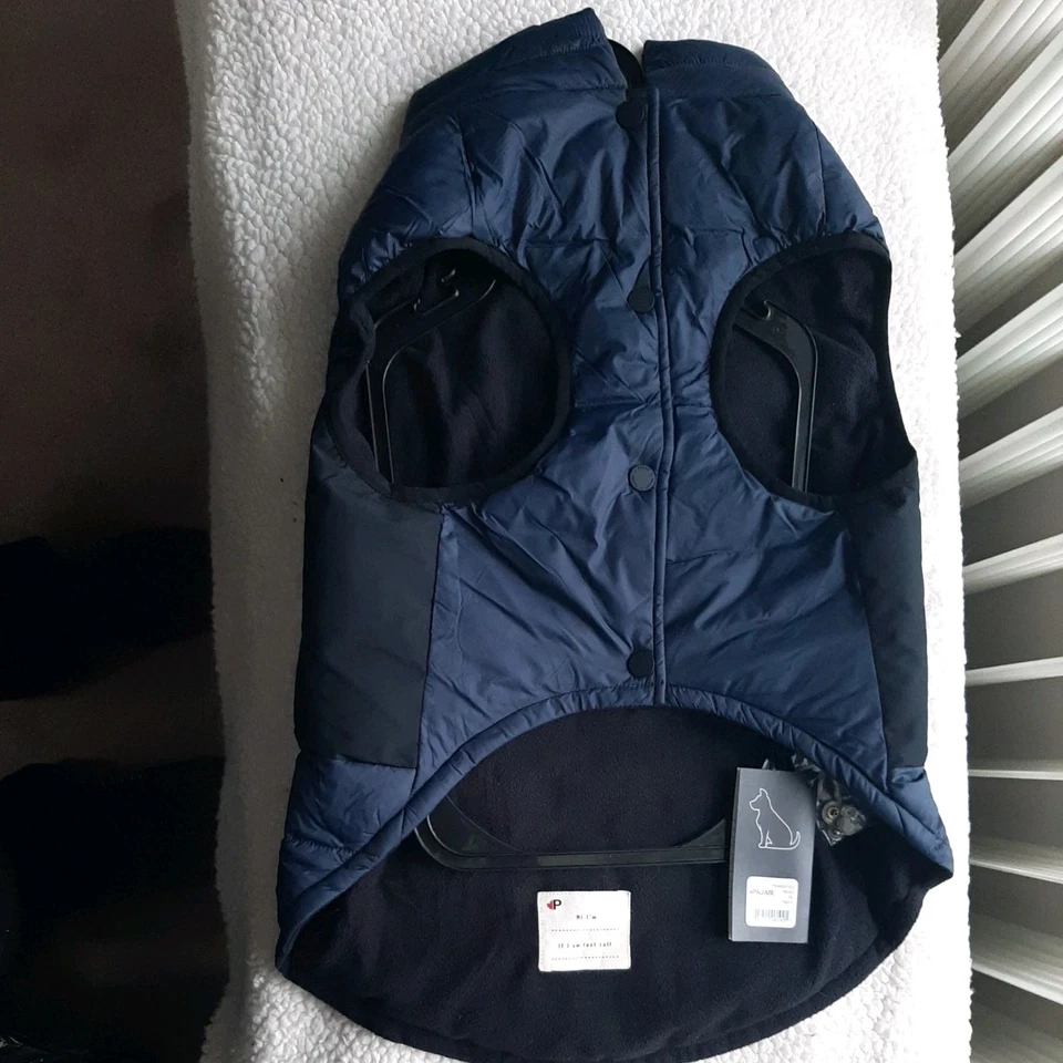 Abrigo acolchado acolchado para perro Pajar Pup XL azul marino nuevo con etiquetas Foto 2 de 4
