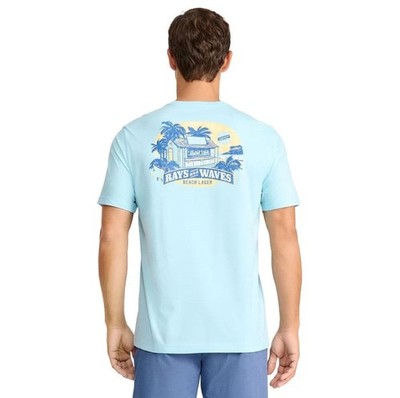 NWT IZOD Men's Short Sleeve Graphic Tee Rays And Waves Small