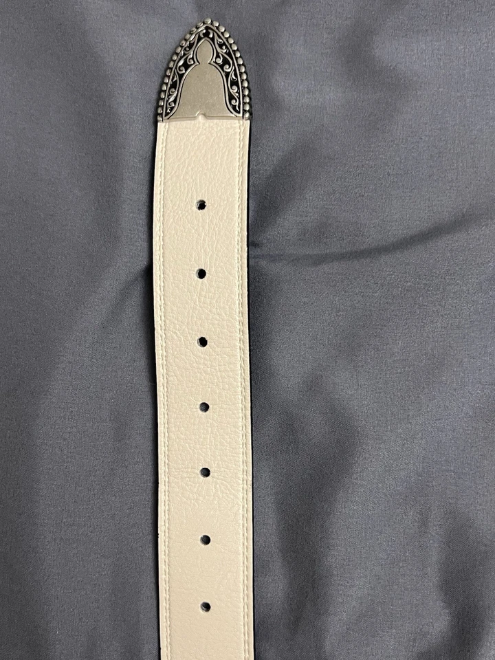 Cinturón para mujer Vince Camuto cuero genuino 40 mm hebilla occidental Foto 3 de 4