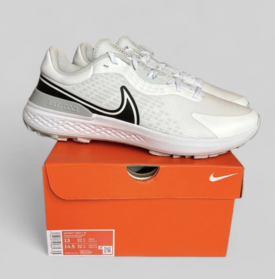 Nike Infinity Pro 2 Wide Size 13 W Spikeless Golf Shoes White/Black DM8449-101