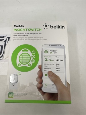 NIB New Sealed Belkin WeMo Switch Smart Wi-Fi Home Remote Power Plug F7C029FC