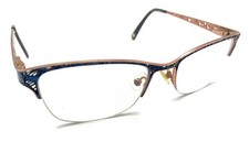 Liz Claiborne L645 E8W Blue Pink Metal Rectangle Sunglasses Frames 53-18 135