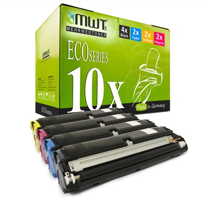 10x ECO Patrone für Konica Minolta Magicolor 2590-MF 2530-DL 2430-DL 2450-DX