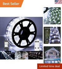 100Ft 720 LED Rope Lights Outdoor Waterproof with Remote, 8 Modes and 4 Brigh...