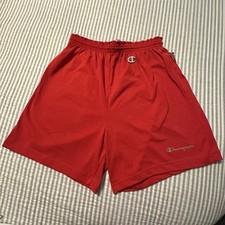 Vintage Champion Scarlet Red Cotton/Polyester Blend Shorts