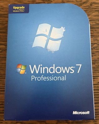 Microsoft Windows 7 Professional Upgrade 32/64 DVD with Key in Retail Box
