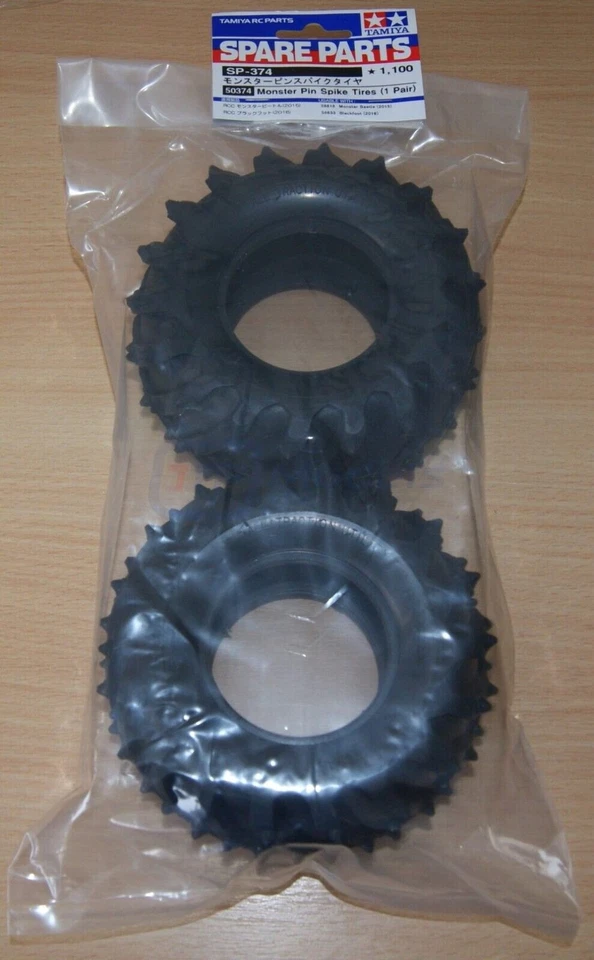 Tamiya 50374 Monster Pin Spike Reifen/Reifen Monster Beetle/Bush Devil/Mud Blaster - Bild 2 von 3