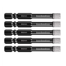Dry Diamond Drill Bits 6mm For Porcelain Granite Tile Glass Ceramics Marble 5Pcs