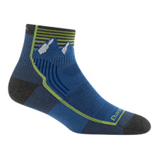 Darn Tough 3041 Mountain Blue Kids Quest Quarter Lightweight Hiking Socks Youth