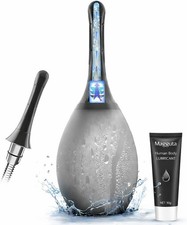 Anal Douche Enema Bulb for Men - 8.3oz, Anti-Backflow  Leakproof, Flexible Sili
