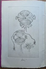 Enrico BAJ, Jack KEROUAC, Vernice molle cm 30,4x20 (lastra cm. 22,7x14) es: 4/60