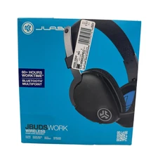 JLab JBuds Work Wireless Over Ear Headset Bluetooth Multipoint Boom Mic 60HR