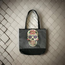 Mexican Sugar Skull Tote Bag - Day of the Dead - Dia de Muertos - Made in Mexico Mexican Sugar Skull Tote Bag - Day of the Dead - Dia de Muertos - Made in Mexico - Image 1