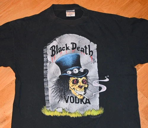 SLASH / BLACK DEATH VODKA brockum concert tee shi 1990s vintage concert t-shirt, vintage, size XL, single stitch, B+ condition