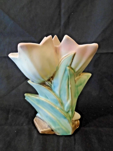 McCoy Double Tulip Pink Tips Vase