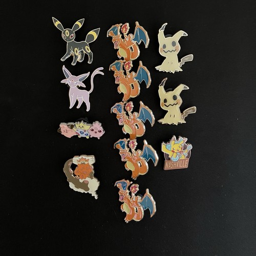 Pokemon Enamel Pin Lot of 12 - Pikachu Nashville, Charizard, Umbreon, Togepi etc