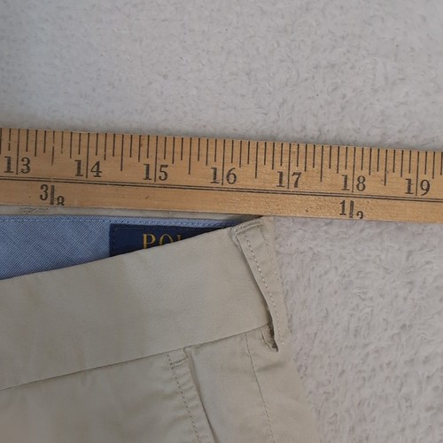 Polo Ralph Lauren klassische Passform Pimabaumwolle vorne flach beige Chino Shorts 34 x 9 - Bild 5 von 7