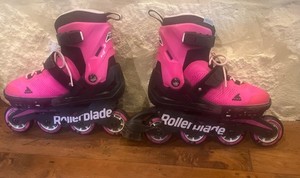 Performance Micro-Blade Rollerblades Size 5-8 Adjustable Pink
