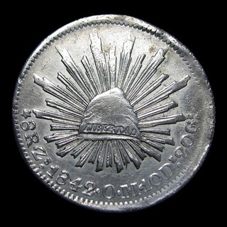 1842 Zs Mexico 8 Reales Trade Silver Nice Details Coin #KK957